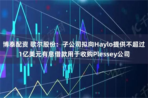 博泰配资 歌尔股份：子公司拟向Haylo提供不超过1亿美元有息借款用于收购Plessey公司